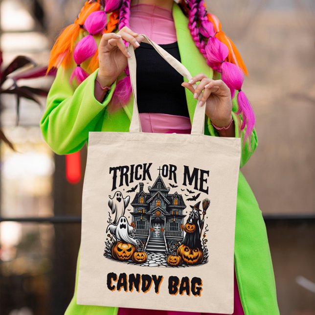 Griechisches Halloween-Haus mit Gespenstern und Kü Tragetasche (Von Creator hochgeladen)