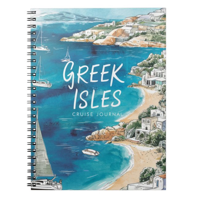 Griechisches Isles Cruise Journal Notizblock (Vorderseite)