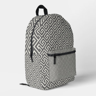 Griechisches klassisches Viereckmuster Bedruckter Rucksack