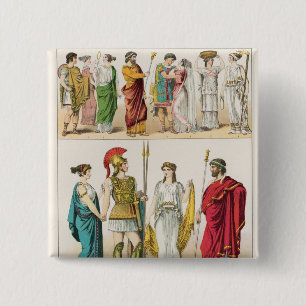 Griechisches Kleid, von 'Trachten der Voelker, Button