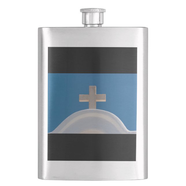 Griechisches Kreuz Flachmann (Vorderseite)