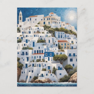 Griechisches Küstendorf Griechenland Seehäuser Postkarte
