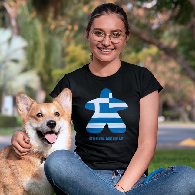 Griechisches Meeple-Shirt T-Shirt (Von Creator hochgeladen)