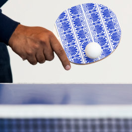 Griechisches Mittelmeer Arabeske Muster Blau Tischtennis Schläger