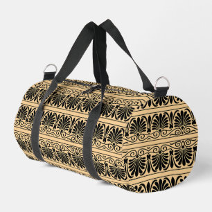 Griechisches Mittelmeer Arabeske Muster Brown Duffle Bag