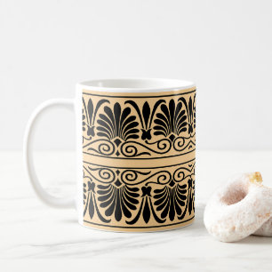 Griechisches Mittelmeer Arabeske Muster Brown Kaffeetasse