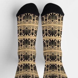 Griechisches Mittelmeer Arabeske Muster Brown Socken