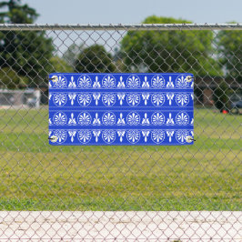 Griechisches Mittelmeer-Muster Blau Banner