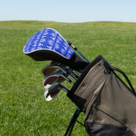 Griechisches Mittelmeer-Muster Blau Golf Headcover