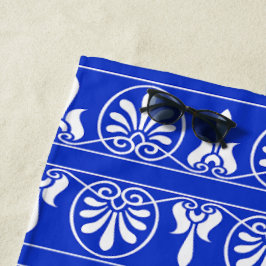 Griechisches Mittelmeer-Muster Blau Strandtuch