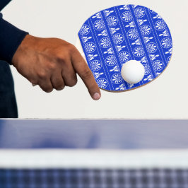 Griechisches Mittelmeer-Muster Blau Tischtennis Schläger