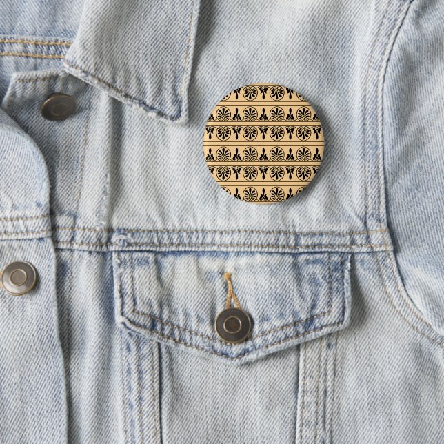 Griechisches Mittelmeer-Muster Brown Button (Beispiel)