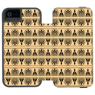 Griechisches Mittelmeer-Muster Brown Incipio Watson™ iPhone 5 Geldbörsen Hülle