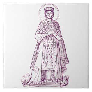 griechisches Mosaik der heiligen Agnes von Rom Fliese