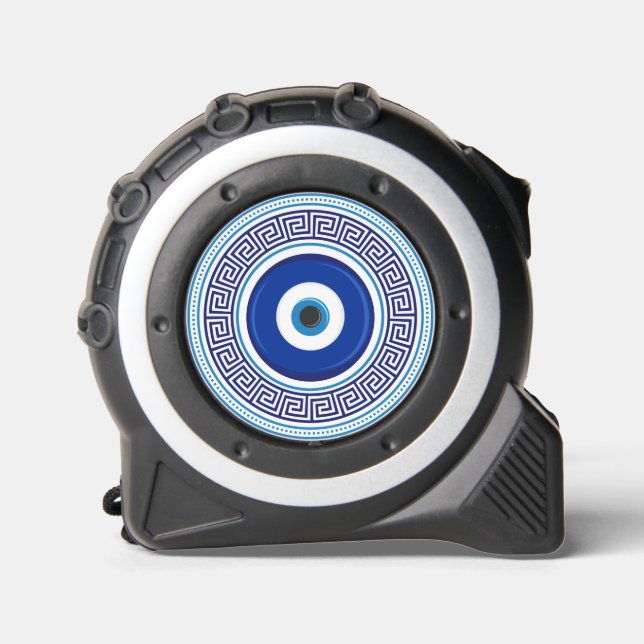 Griechisches Muster Evil Eye Nazar Maßband (Vorderseite)