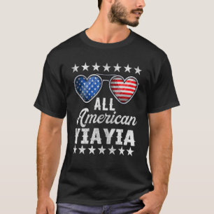 Griechisches Oma Amerikanische Unabhängigkeitstag T-Shirt