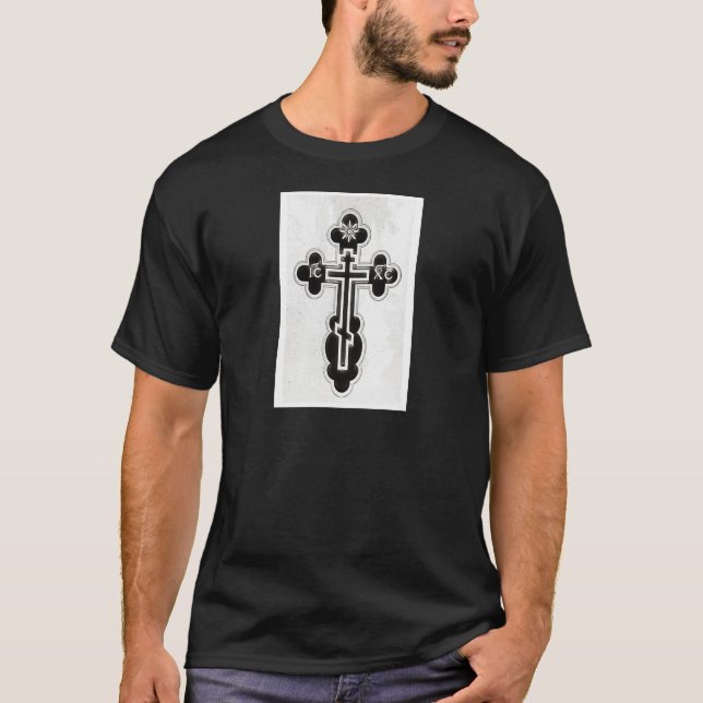 Griechisches orthodoxes Kreuz T-Shirt (Vorderseite)