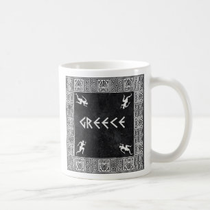 Griechisches quadratisches Muster Kaffeetasse