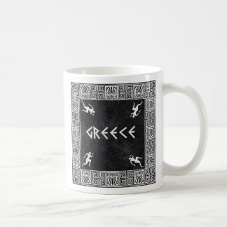 Griechisches quadratisches Muster Kaffeetasse