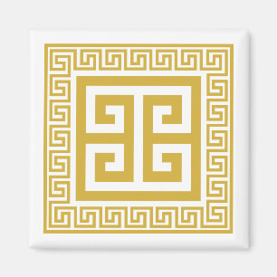 Griechisches Schlüssel-Muster Goldenes Design Magn Magnet