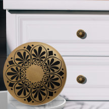 Griechisches Schlüsseldekor - Schwarz und Gold