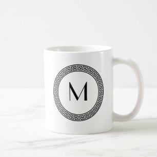 Griechisches Schlüsselentwurfs-Monogramm Kaffeetasse