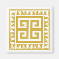 Griechisches Schlüsselmuster - goldenes Design