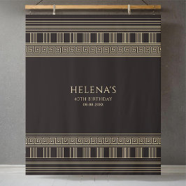 Griechisches Schlüsselmuster und KUSTOM-FARBEN Wandteppich