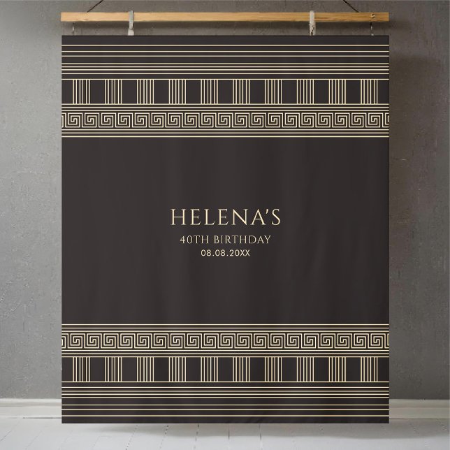 Griechisches Schlüsselmuster und KUSTOM-FARBEN Wandteppich (Von Creator hochgeladen)