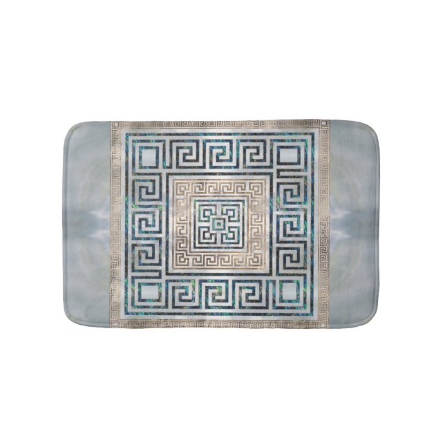 Griechisches Schlüsselschmuck - Abalone und Goldma Badematte (Vorderseite)