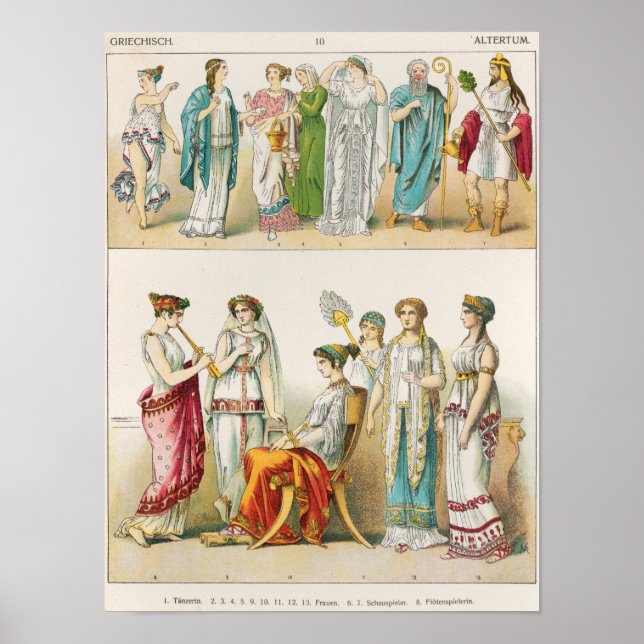 Griechisches Theaterkleid Poster (Vorne)