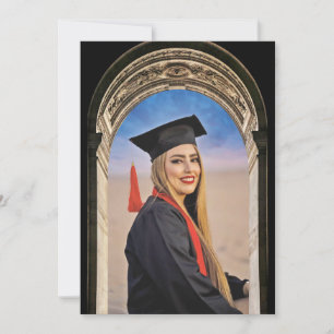 Griechisches Tor Design mit Foto-Grad-Ankündigung Ankündigung