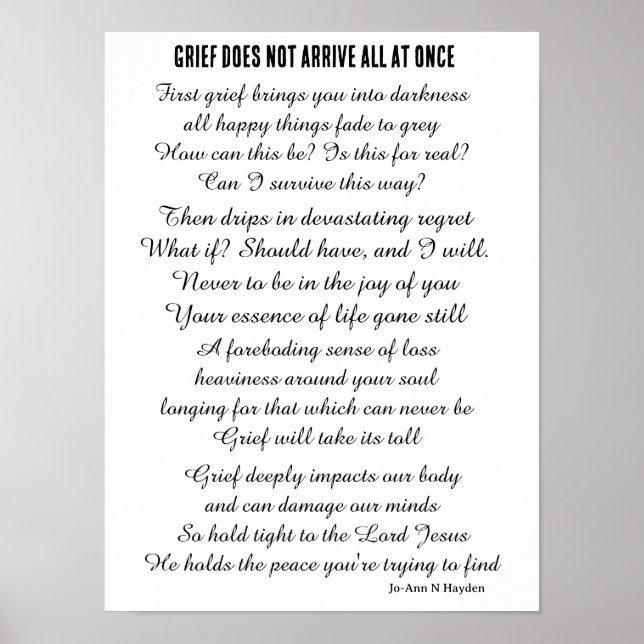 GRIEF POSTER (Vorne)