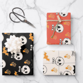 griesgrämiges Halloween Geschenkpapier Set
