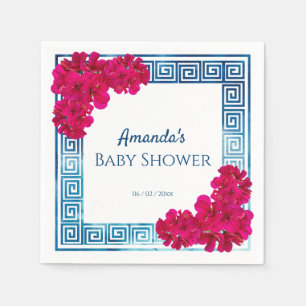 Griesische Wasserfarbe + Rosa Babydusche Serviette