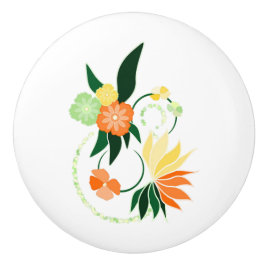 Griff aus orangefarbener Keramik