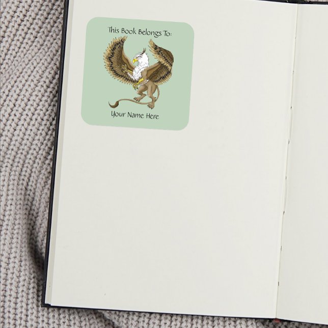 Griffin Fantasy Griffin Mythology Quadratischer Aufkleber (Von Creator hochgeladen)