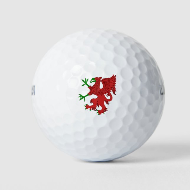 Griffin in Red und Green Golfball (Vorderseite)