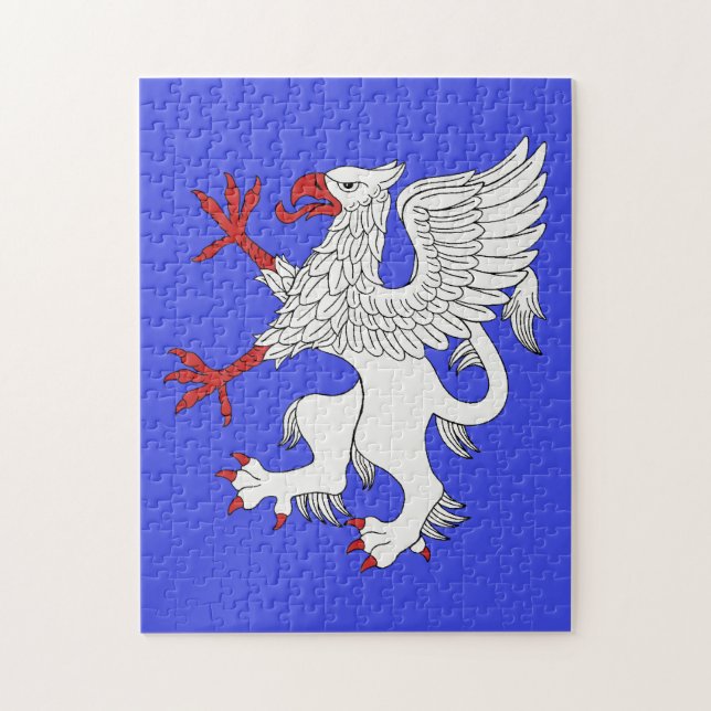 Griffin Rampant Argent (Vertikal)