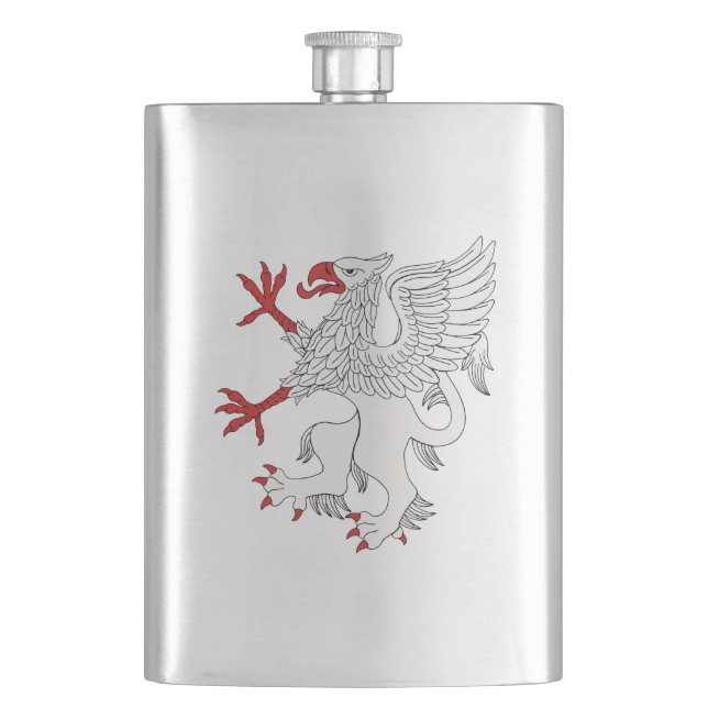 Griffin Rampant Argent Flachmann (Vorderseite)