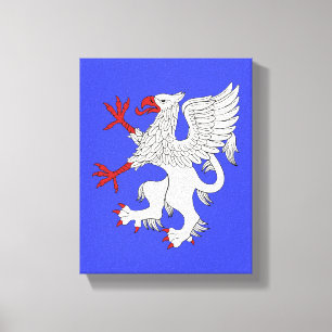 Griffin Rampant Argent Leinwanddruck