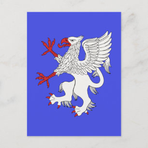 Griffin Rampant Argent Postkarte