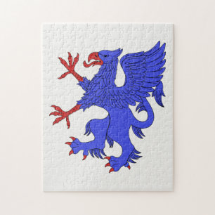 Griffin Rampant Azure