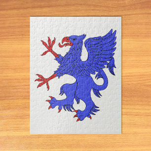 Griffin Rampant Azure