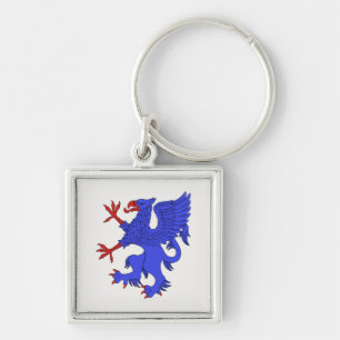 Griffin Rampant Azure Schlüsselanhänger