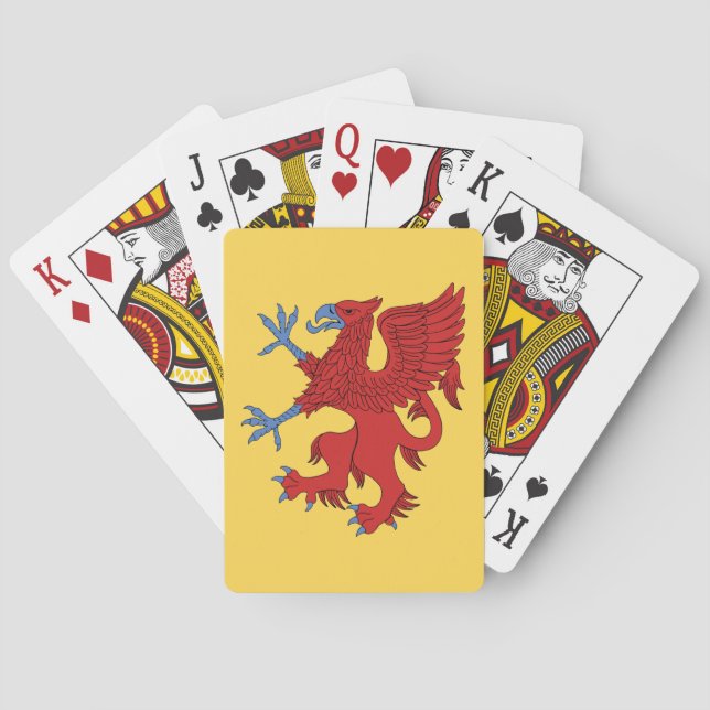 Griffin Rampant Gules Spielkarten (Rückseite)