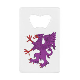 Griffin Rampant Purpurrein Geldbeutel Flaschenöffner
