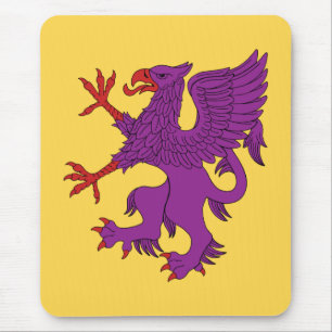 Griffin Rampant Purpurrein Mousepad