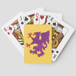 Griffin Rampant Purpurrein Spielkarten