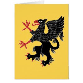 Griffin Rampant Sable Grußkarte